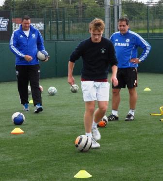 Victor is put through his drills by Gary and David