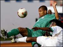 Abbey in action for Nigeria.