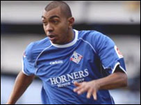 Betsy in action for Oldham Athletic.