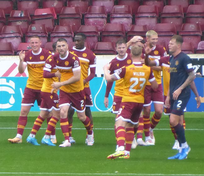 Motherwell thrash Hearts at Fir Park to earn a first league win