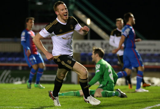 Adam Rooney scores against Inverness