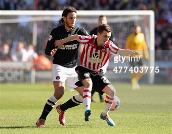 Stefan Scougall in action against Charlton Athletic