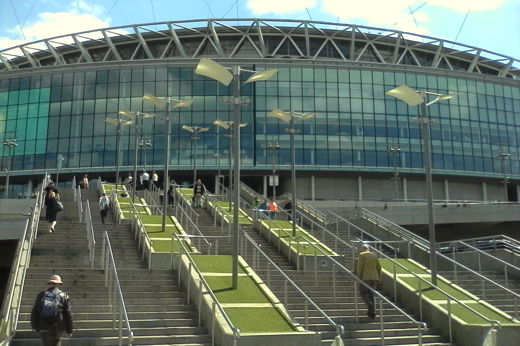 Steps leading up to Wembley Stadium