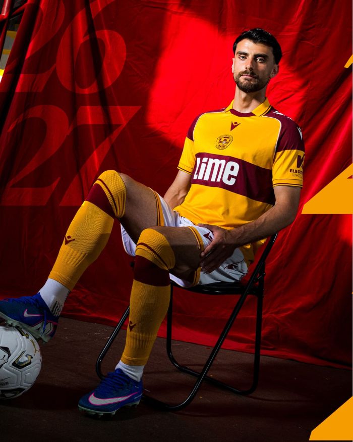 Motherwell in traditional colours for the new season.